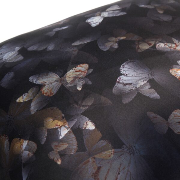 juma |Butterflies | print | pillow | black | sustainable fashion | green fashion | recycled rpet fashion | sustainable design