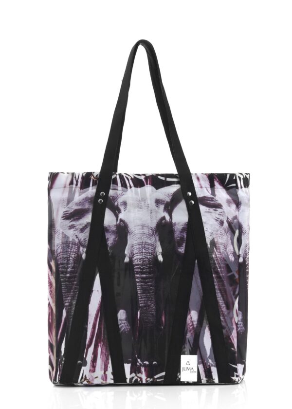 Juma | Elephant | TOTE | BAG | BLACK | sustainable fashion | green fashion | recycled rpet fashion | sustainable design