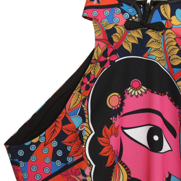 Pink Faces Qipao Dress - Image 11