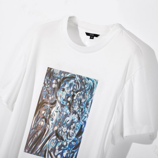 NIGEL NOLAN | PRINT 1 |TSHIRT | WHITE | sustainable fashion | green fashion | recycled rpet fashion | sustainable design
