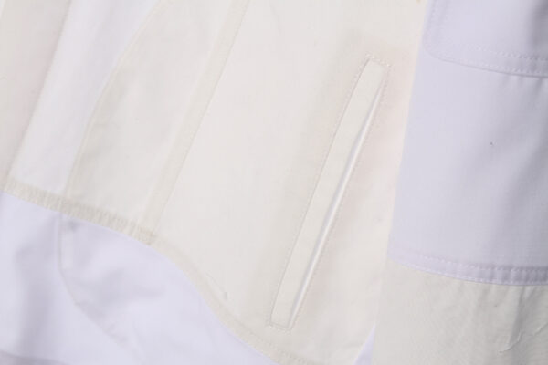 juma | two toned |-jacket | pockets | white | sustainable fashion | green fashion | recycled rpet fashion | sustainable design