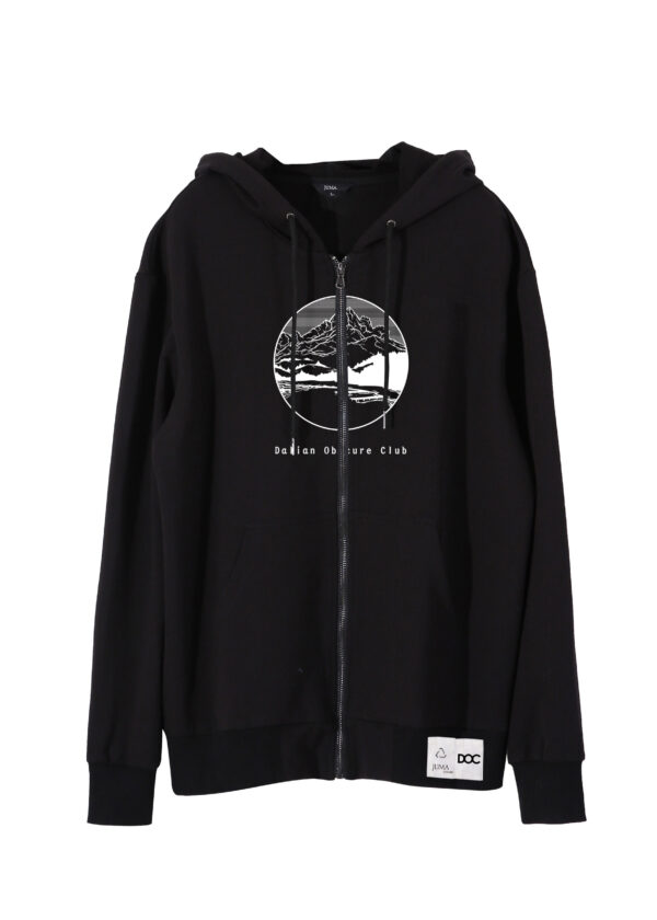 dalian obscure club | hoodie | black | sustainable fashion | green fashion | recycled rpet fashion | sustainable design