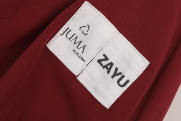 juma| zayu | gathered pant | red| sustainable fashion | green fashion | recycled rpet fashion | sustainable design