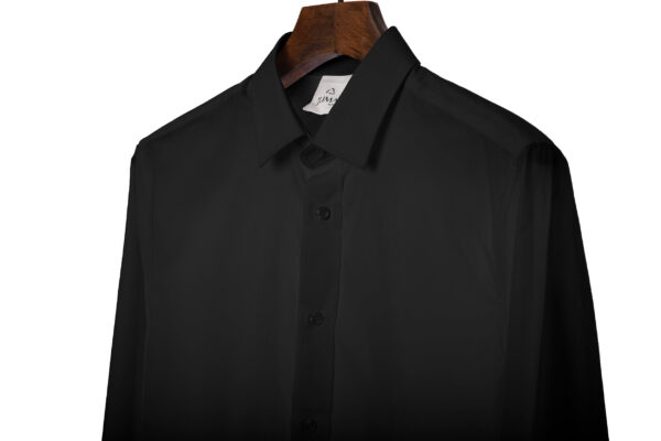 Juma | button up | shirt | black | sustainable fashion | green fashion | recycled rpet fashion | sustainable design