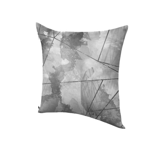 Juma | square | pillow | abtract floral | silver | sustainable fashion | green fashion | recycled rpet fashion | sustainable design