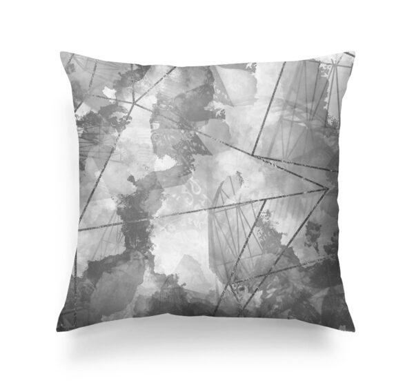 Juma | square | pillow | abtract floral | silver | sustainable fashion | green fashion | recycled rpet fashion | sustainable design