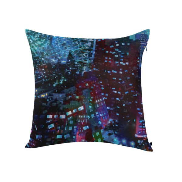 juma|FOGGY NIGHT NEW YORK CITY|print| pillow |black| sustainable fashion | green fashion | recycled rpet fashion | sustainable design