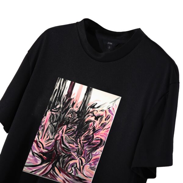 NIGEL NOLAN |  Floral Pour | print | t-shirt | black | sustainable fashion | green fashion | recycled rpet fashion | sustainable design