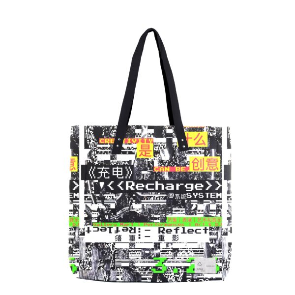 JUMA | RECHARGE | TOTE | BAG | BLACK | sustainable fashion | green fashion | recycled rpet fashion | sustainable design