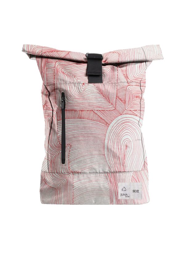JUMA | Huan He | backpack | red | sustainable fashion | green fashion | recycled rpet fashion | sustainable design