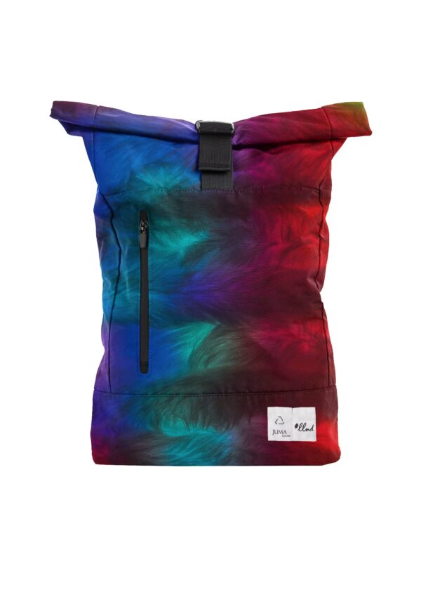 llnd | printed | backpack | black | sustainable fashion | green fashion | recycled rpet fashion | sustainable design