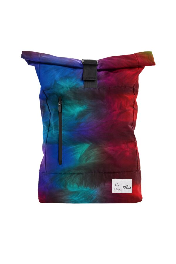 llnd | printed | backpack | black | sustainable fashion | green fashion | recycled rpet fashion | sustainable design