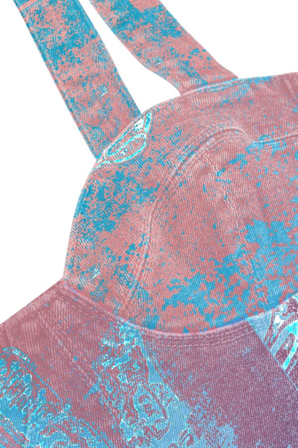 yamza | bustier top | blue| sustainable fashion | green fashion | recycled rpet fashion | sustainable design