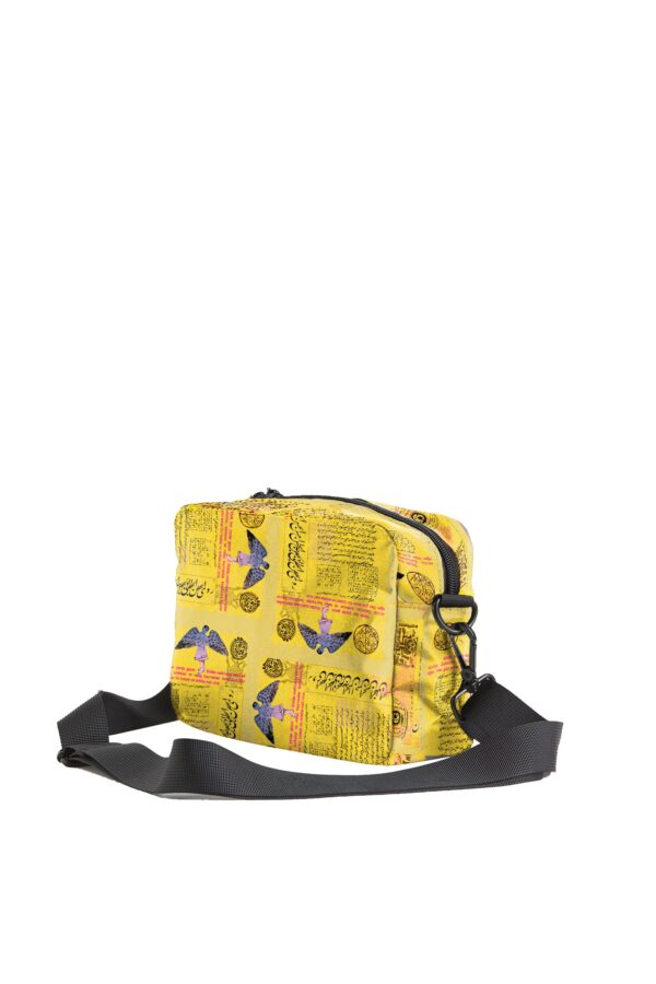 JUMA | YAMZA | cross body bag | yellow | sustainable fashion | green fashion | recycled rpet fashion | sustainable design