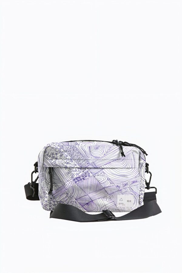 JUMA | huan he | cross body bag | blue | sustainable fashion | green fashion | recycled rpet fashion | sustainable design