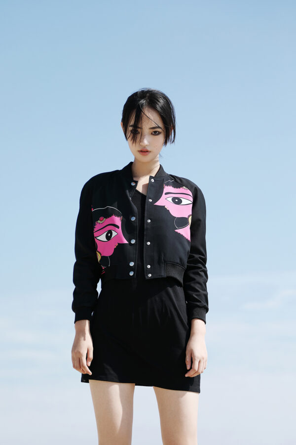 Pink Faces Bomber Jacket - Image 2