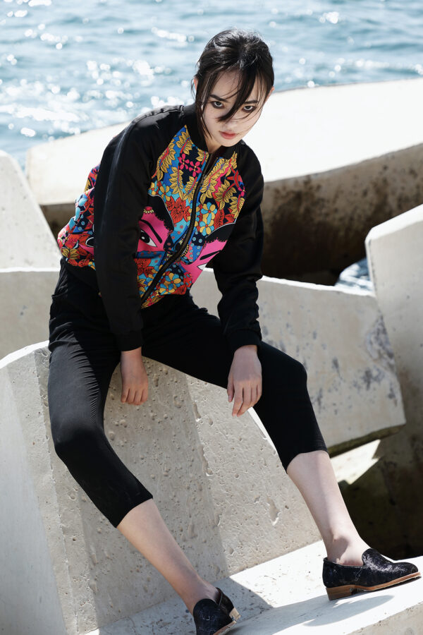 Pink Faces Bomber Jacket - Image 2