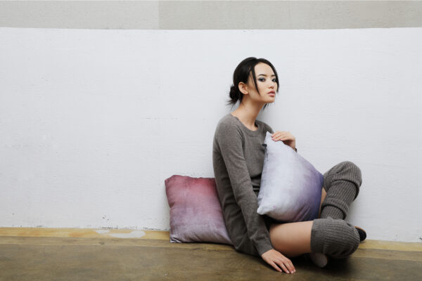 Juma | square | pillow | concrete | red | sustainable fashion | green fashion | recycled rpet fashion | sustainable design