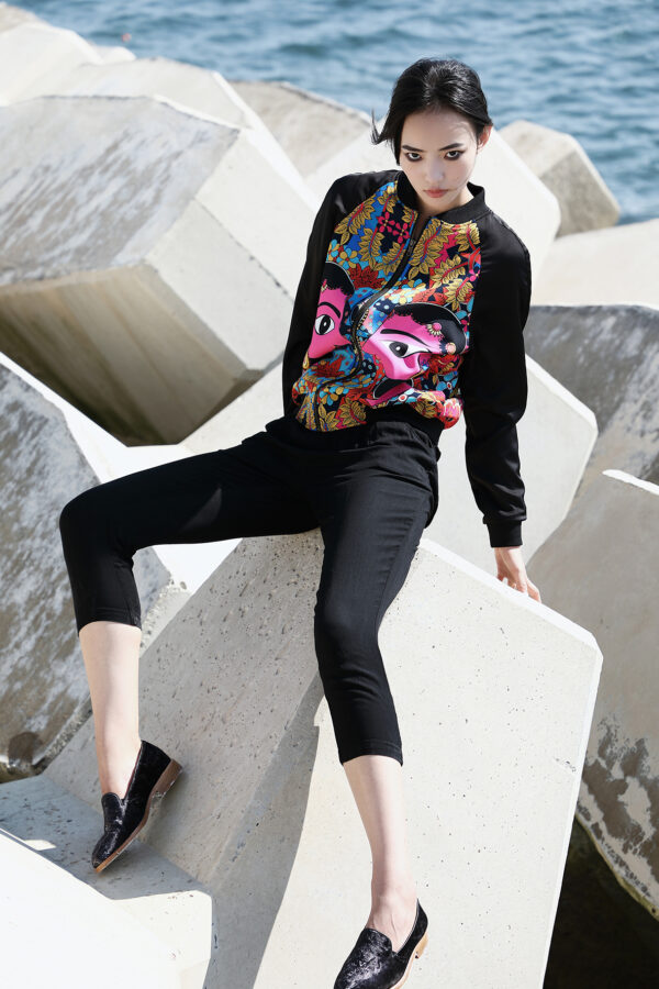 Pink Faces Bomber Jacket - Image 3