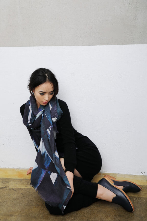 Dark Geometric Sunsets Scarf - Image 3