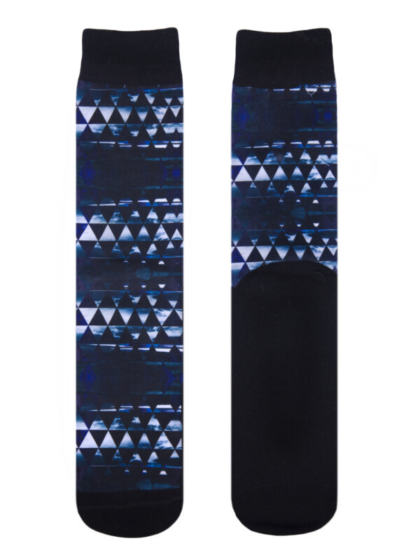 Unisex Dark Geometric Sunset Socks - Image 6