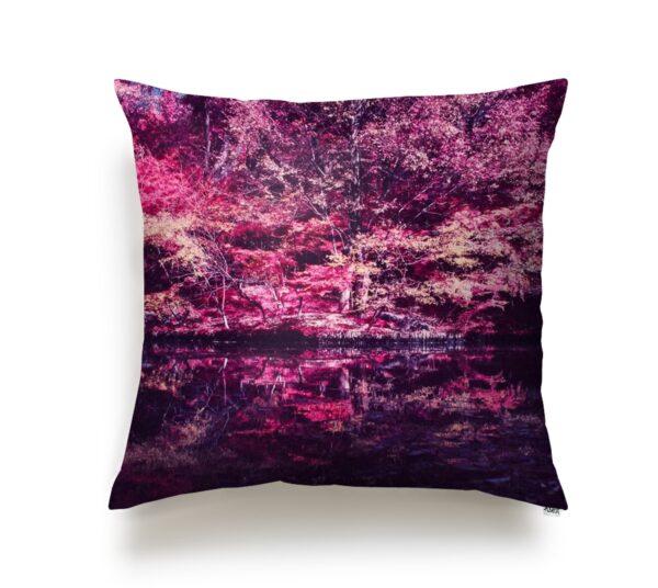 dave tacon | forest | print | pillow | black | sustainable fashion | green fashion | recycled rpet fashion | sustainable design