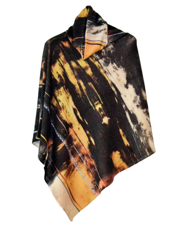 Smoke Cashmere Poncho