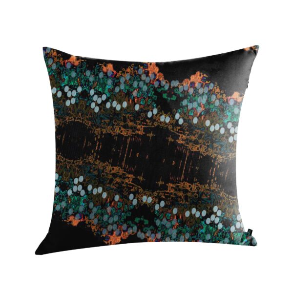 Juma | square | pillow | abstract polka dots | print | jade | sustainable fashion | green fashion | recycled rpet fashion | sustainable design