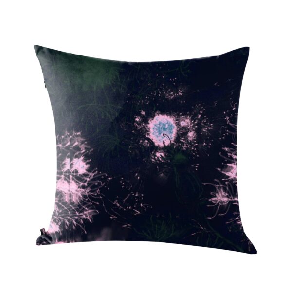 juma| Denedelion| print| pillow |blue| sustainable fashion | green fashion | recycled rpet fashion | sustainable design