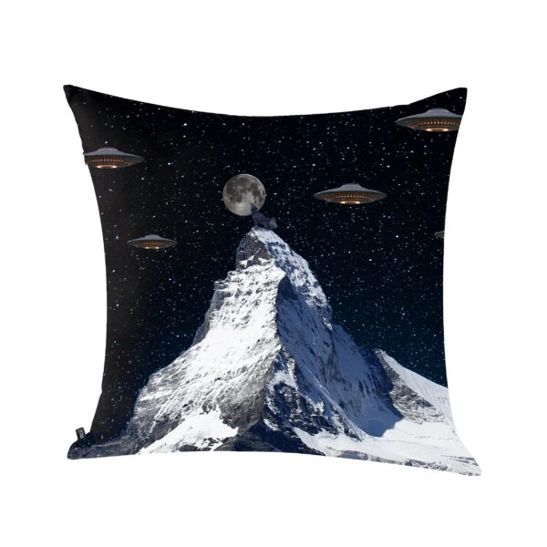 heal we are | ufo print | pillow | black | sustainable fashion | green fashion | recycled rpet fashion | sustainable design