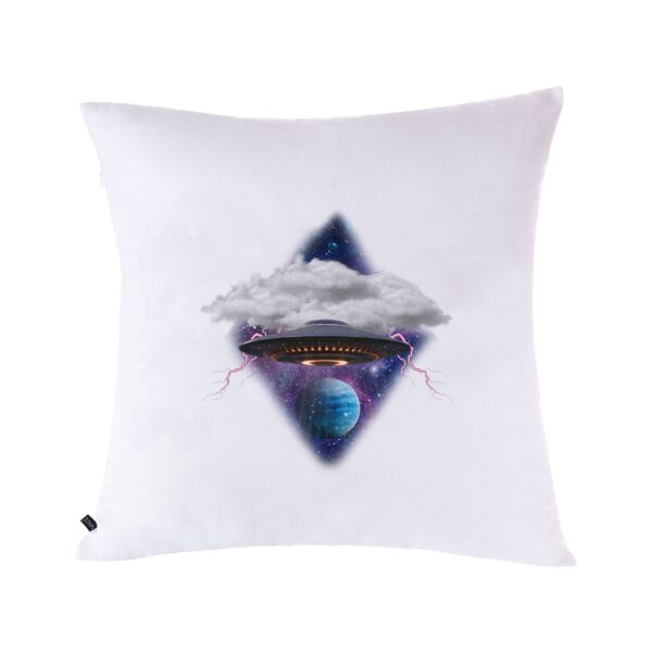 heal we are | ufo print | pillow | white | sustainable fashion | green fashion | recycled rpet fashion | sustainable design