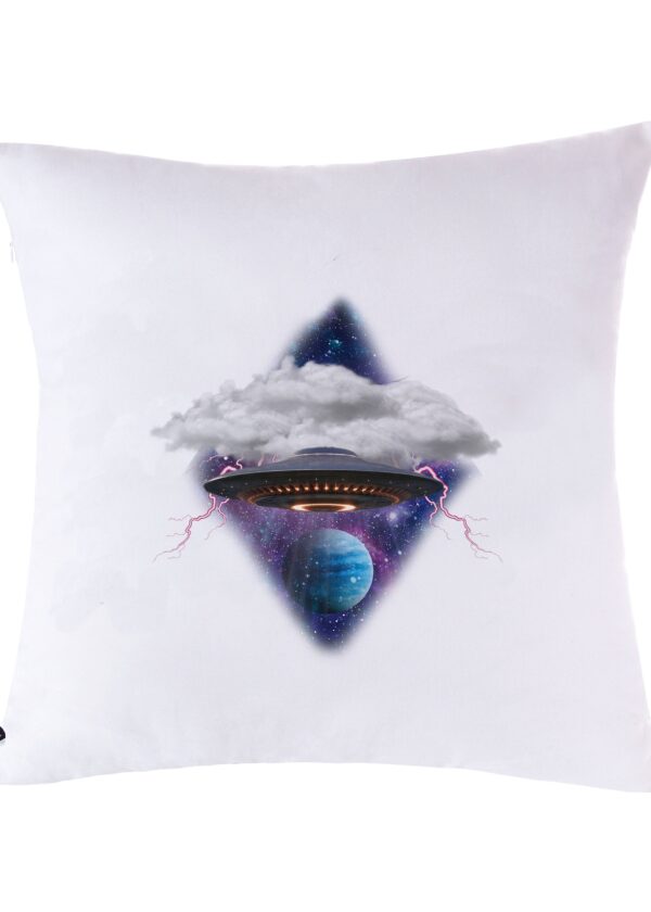 heal we are | ufo print | pillow | white | sustainable fashion | green fashion | recycled rpet fashion | sustainable design
