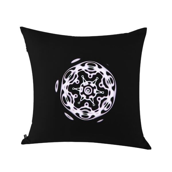 llnd | printed | pillow | black | sustainable fashion | green fashion | recycled rpet fashion | sustainable design