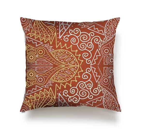 JUMA |Tribal Print| Square Pillow | Burnt Orange |sustainable fashion| green fashion| recycled rpet fashion| sustainable design