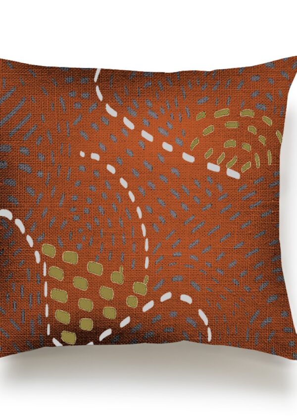 JUMA |Masai Print| Square Pillow | Burnt Orange |sustainable fashion| green fashion| recycled rpet fashion| sustainable design