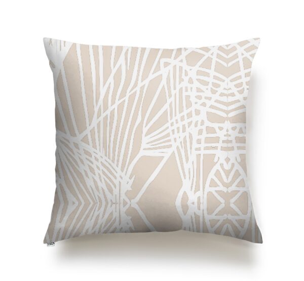 JUMA | Bamboo Print | Square Pillow |Cream |sustainable fashion| green fashion| recycled rpet fashion| sustainable design