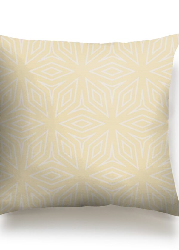 JUMA | Turkish Stencil Print | Square Pillow |Gold |sustainable fashion| green fashion| recycled rpet fashion| sustainable design