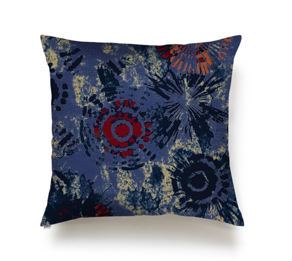 JUMA Abstract Print- Square Pillow - 4 Recycled Water Bottles - Slate