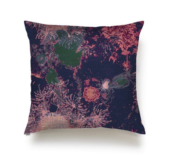 juma| Denedelion | print | pillow |Midnight Pink| sustainable fashion | green fashion | recycled rpet fashion | sustainable design