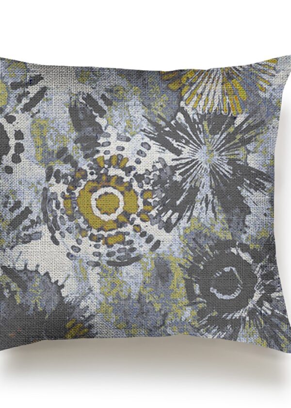 Juma | square | pillow | abstract | print | charcol  | sustainable fashion | green fashion | recycled rpet fashion | sustainable design