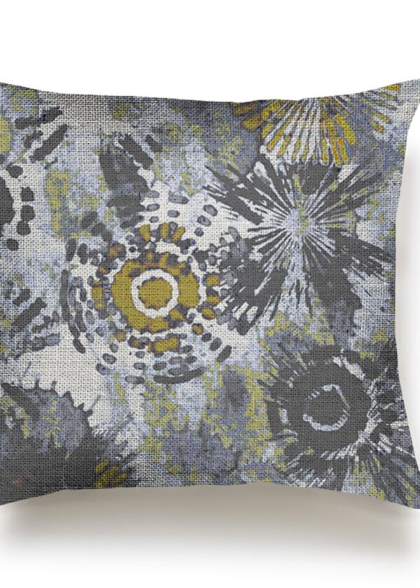 juma|abstract|print| pillow |charcol| sustainable fashion | green fashion | recycled rpet fashion | sustainable design