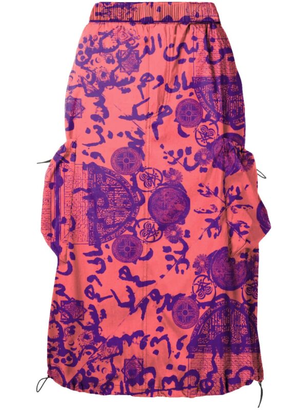 juma | yamza | print| skirt | pink | sustainable fashion | green fashion | recycled rpet fashion | sustainable design