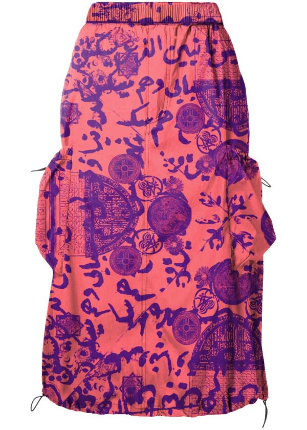 juma | yamza | print| skirt | pink | sustainable fashion | green fashion | recycled rpet fashion | sustainable design