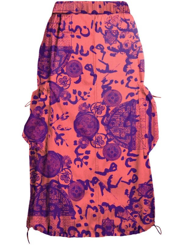 juma | yamza | print| skirt | pink | sustainable fashion | green fashion | recycled rpet fashion | sustainable design