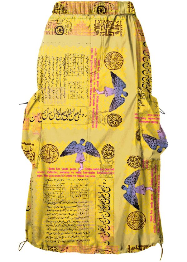 juma | yamza | print| skirt | yellow | sustainable fashion | green fashion | recycled rpet fashion | sustainable design