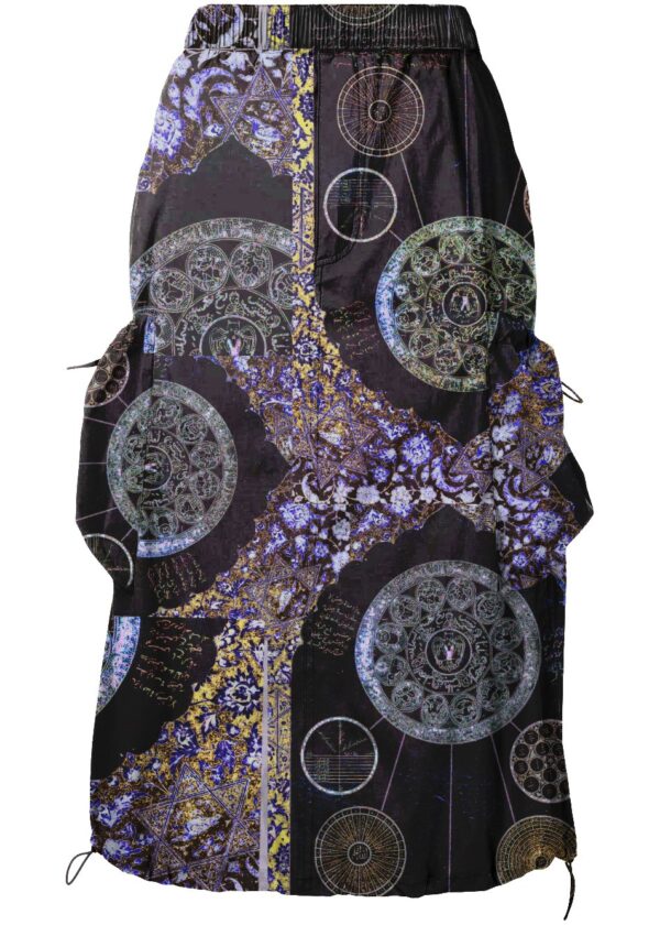 juma | yamza | print| skirt | black | sustainable fashion | green fashion | recycled rpet fashion | sustainable design