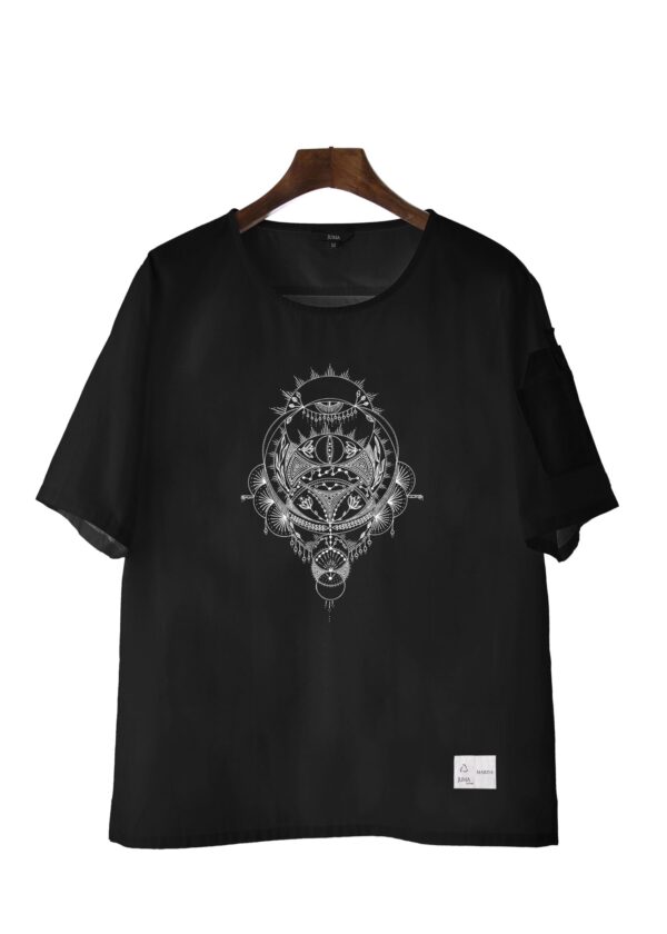 juma | marine | evolve | printed | short sleeve shirt | black | sustainable fashion | green fashion | recycled rpet fashion | sustainable design