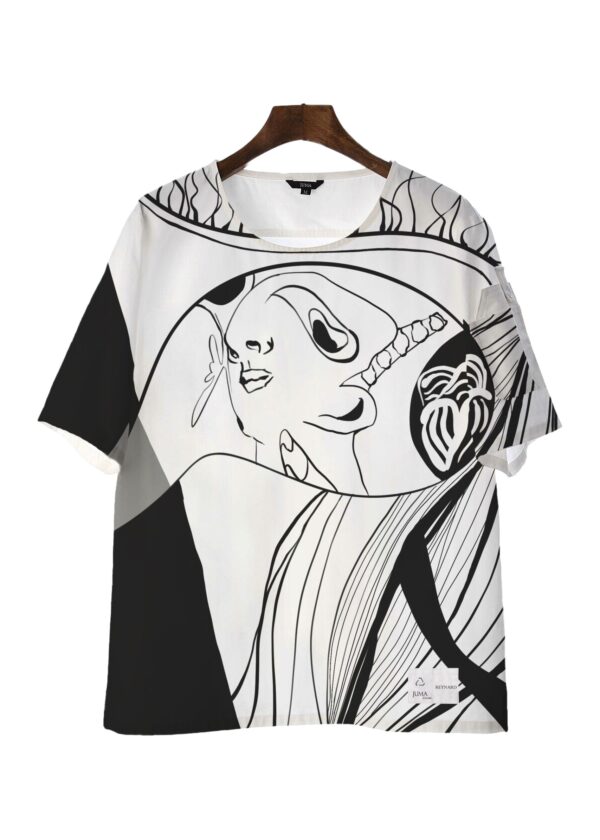 reynard | print 2 | |short | sleeve | shirt | white | sustainable fashion | green fashion | recycled rpet fashion | sustainable design