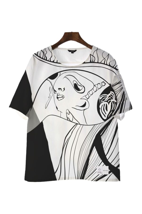 reynard | print 2 | |short | sleeve | shirt | white | sustainable fashion | green fashion | recycled rpet fashion | sustainable design