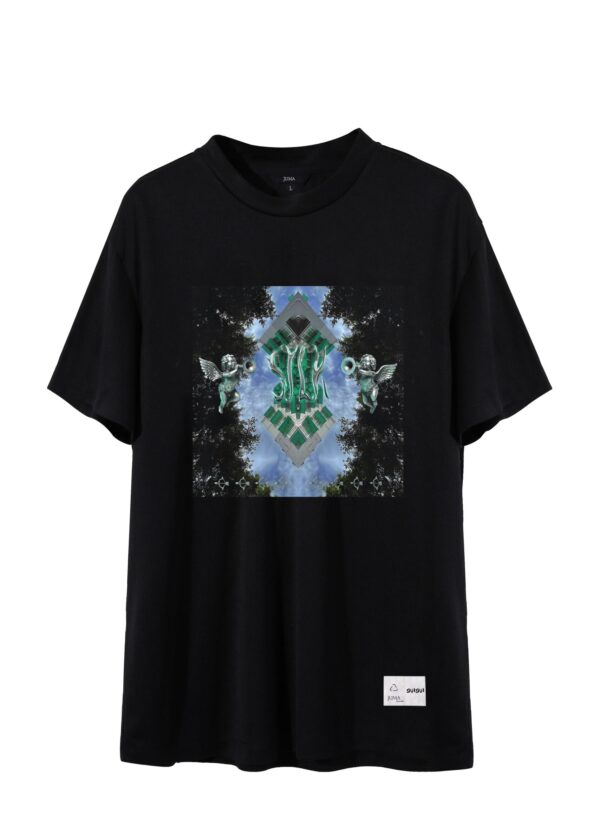 dada | silk | print 1 | t-shirt | black | sustainable fashion | green fashion | recycled rpet fashion | sustainable design